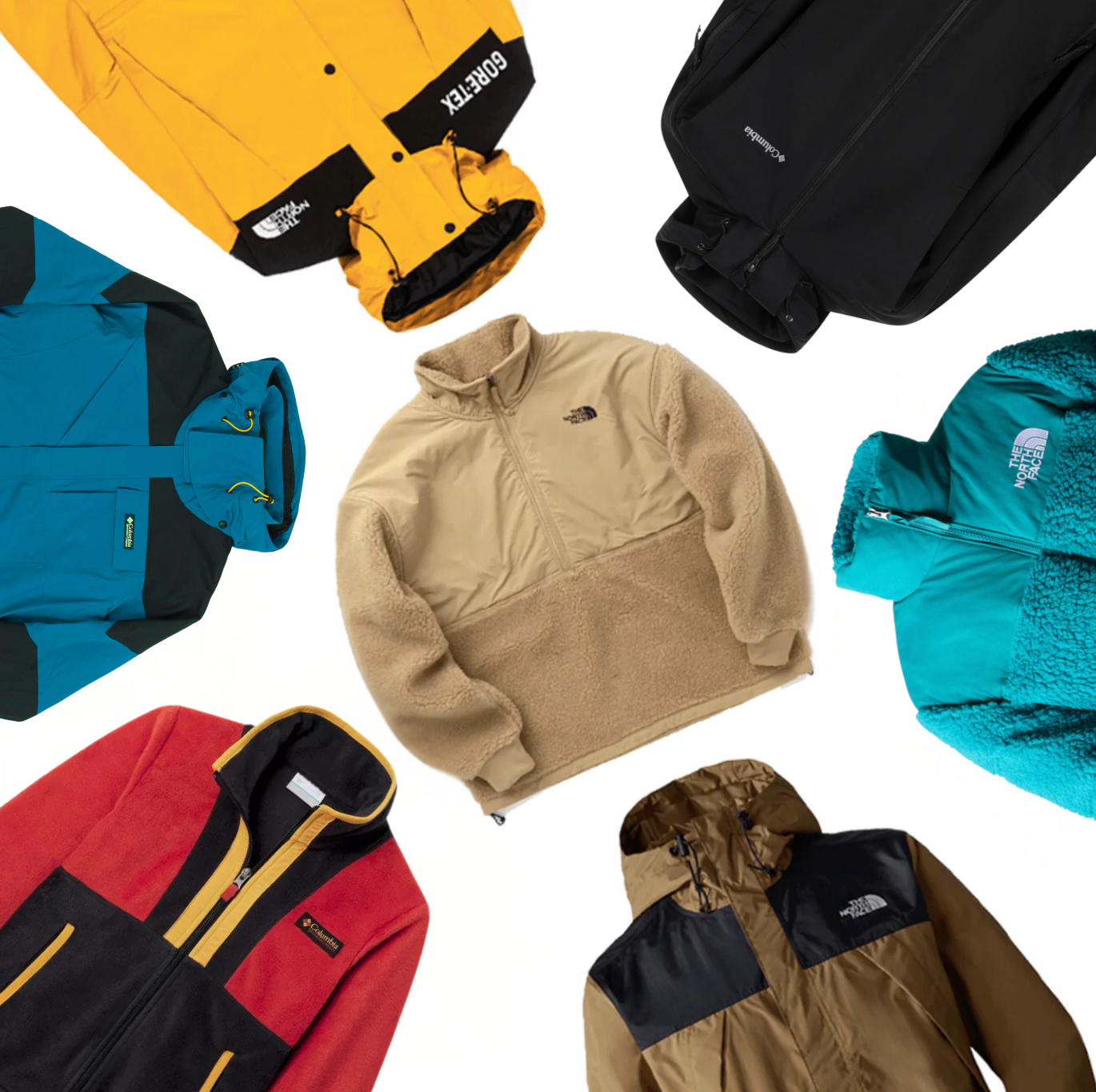 Columbia jacket fashion vs north face